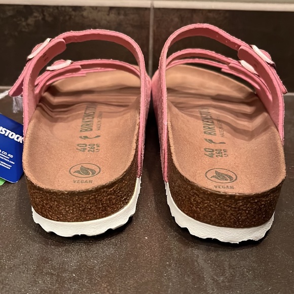Birkenstock Pink Snakeskin Print with Rose Gold Buckles Size 40 NWT - Picture 5 of 10